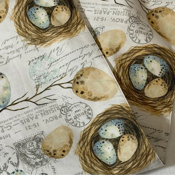 Bunny Tales Bird Nest and Butterfly Table Runner - Picture 3 of 6